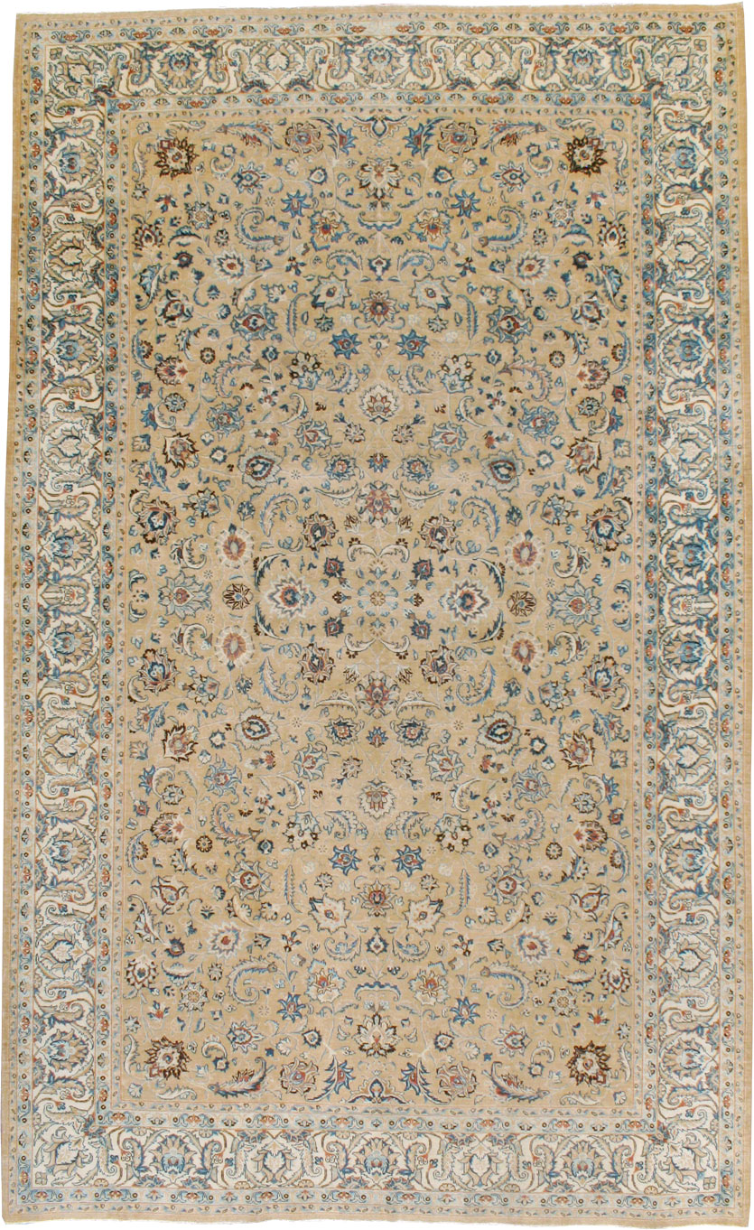 Vintage Persian Mashad Carpet, No.11804 - Galerie Shabab