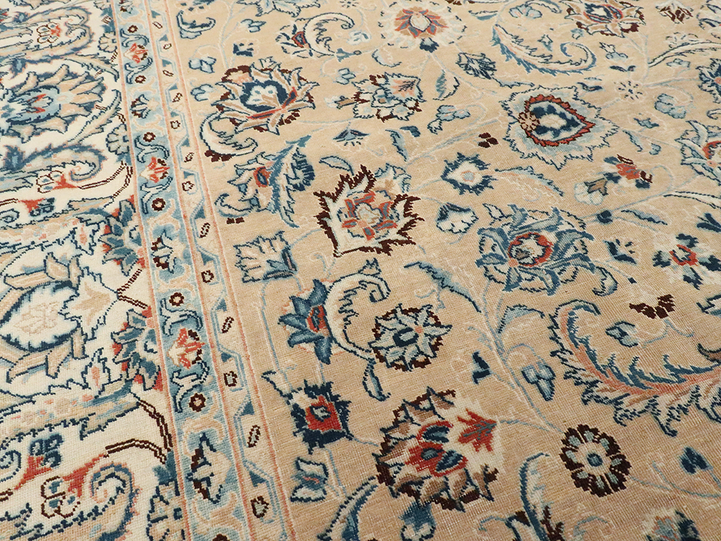 Vintage Persian Mashad Carpet, No.11804 - Galerie Shabab