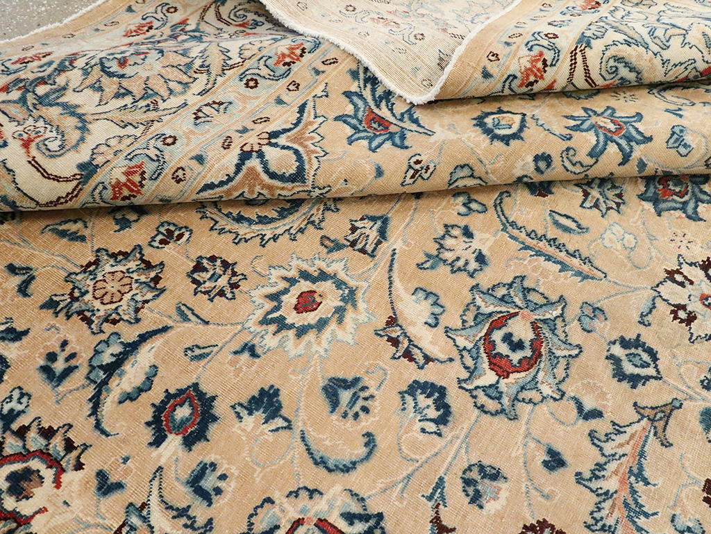 Vintage Persian Mashad Carpet, No.11804 - Galerie Shabab