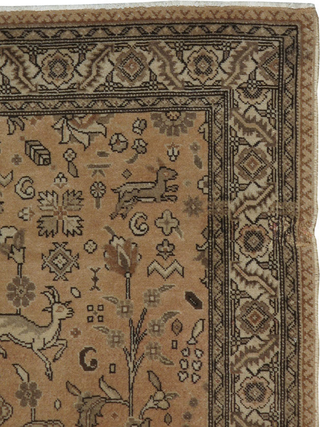 Antique Persian Tabriz Pictorial Rug, No.11818 - Galerie Shabab
