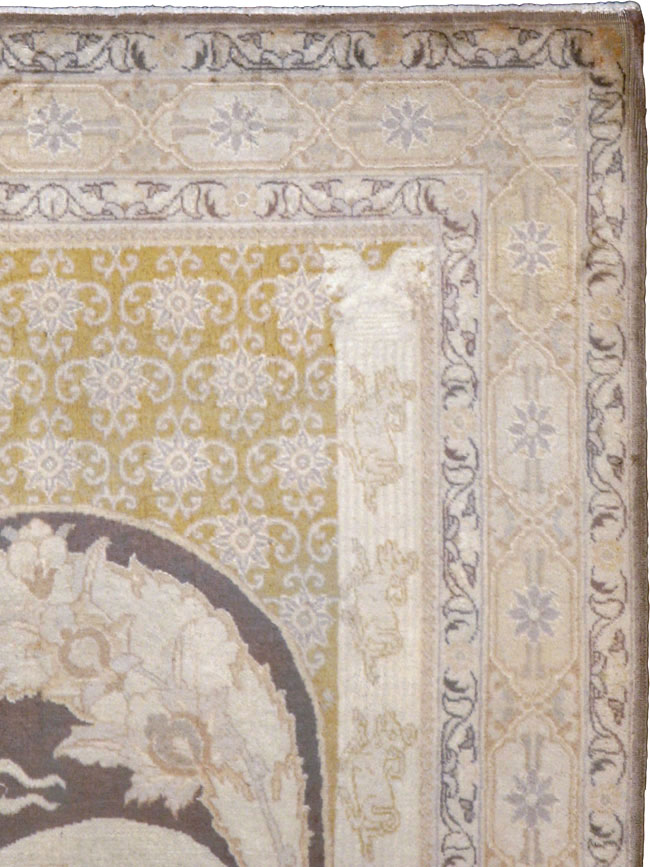 Antique Persian Tabriz Pictorial Rug, No.11823 - Galerie Shabab