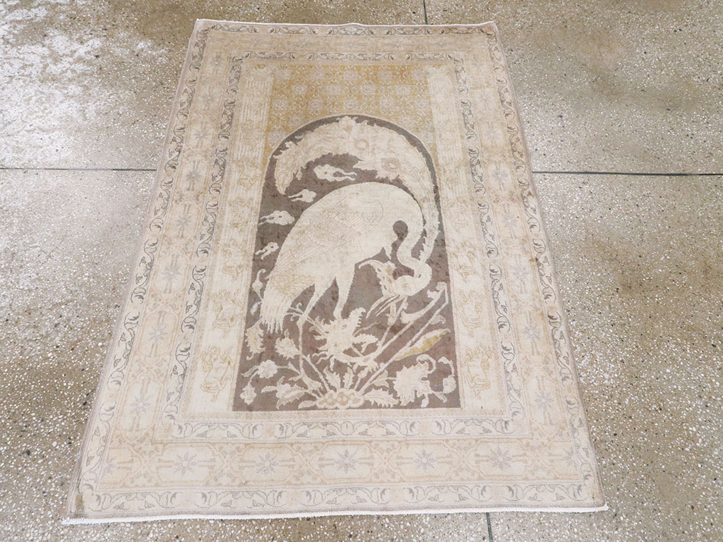 Antique Persian Tabriz Pictorial Rug, No.11823 - Galerie Shabab