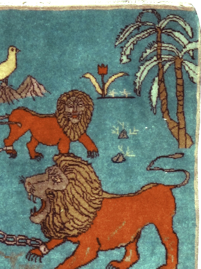 Antique Persian Tabriz Pictorial Rug, No.11827 - Galerie Shabab