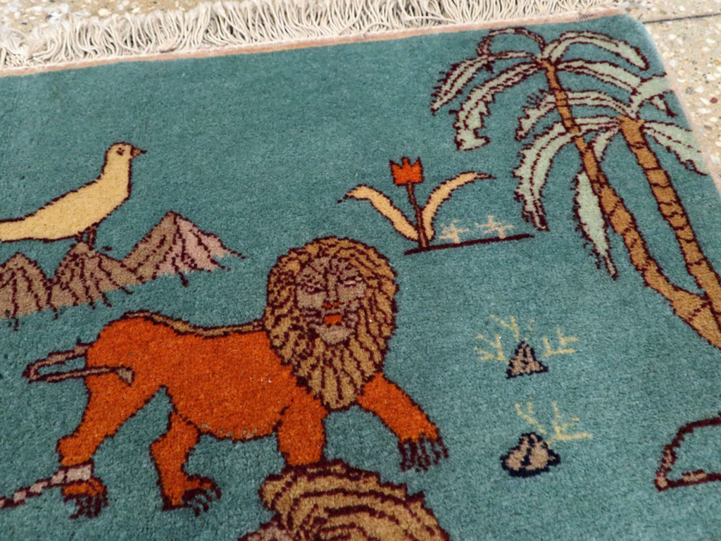 Antique Persian Tabriz Pictorial Rug, No.11827 - Galerie Shabab