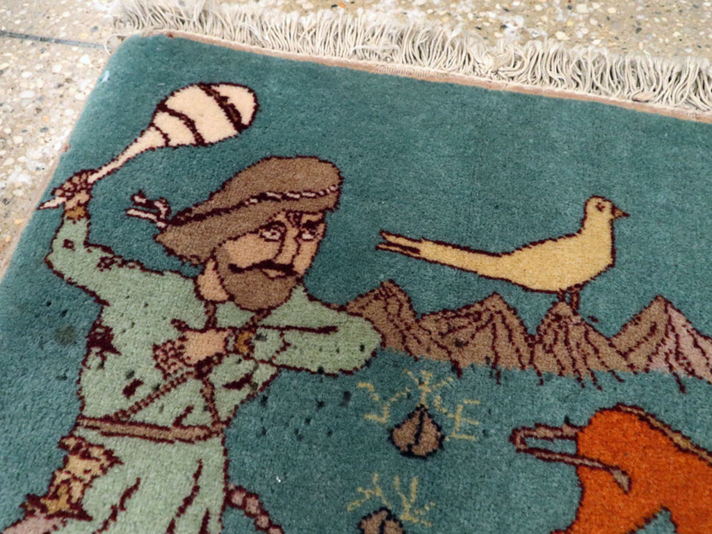 Antique Persian Tabriz Pictorial Rug, No.11827 - Galerie Shabab