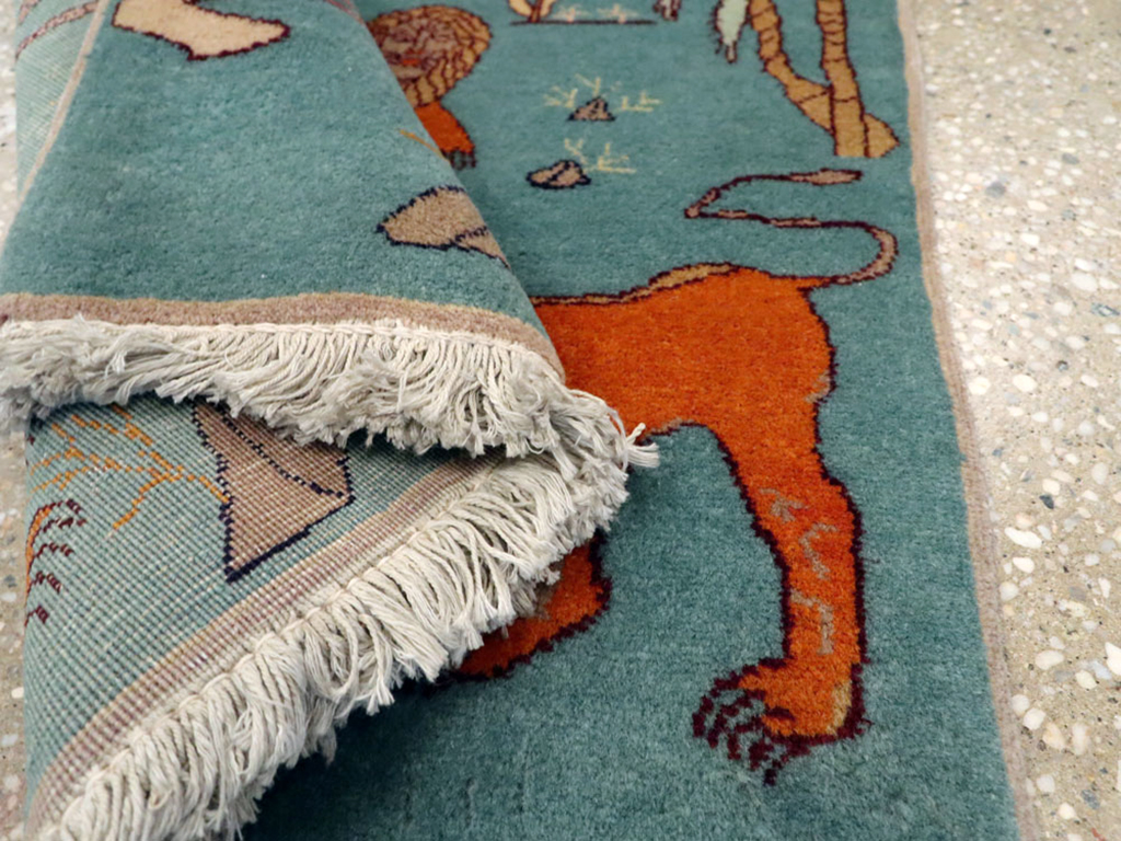 Antique Persian Tabriz Pictorial Rug, No.11827 - Galerie Shabab