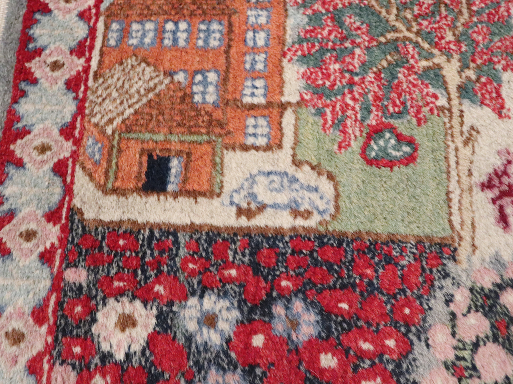 Vintage Persian Tabriz Pictorial Rug, No.11830 - Galerie Shabab