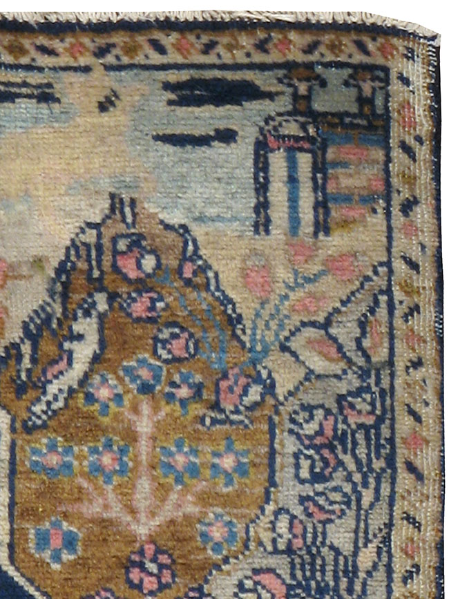 Vintage Persian Tabriz Pictorial Rug (Pair: 1 of 2), No.11831 - Galerie Shabab