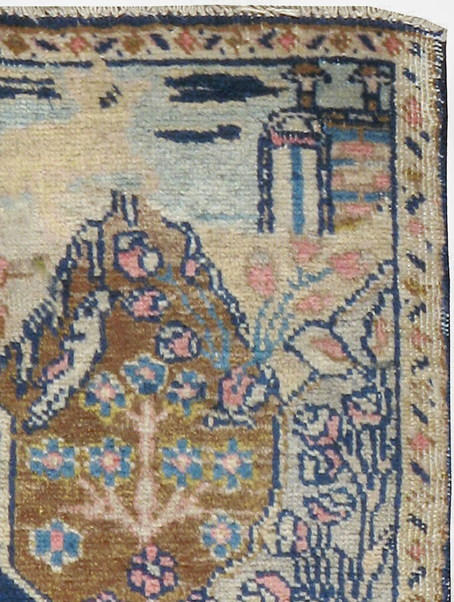 Vintage Persian Tabriz Pictorial Rug (Pair: 1 of 2), No.11831 - Galerie Shabab