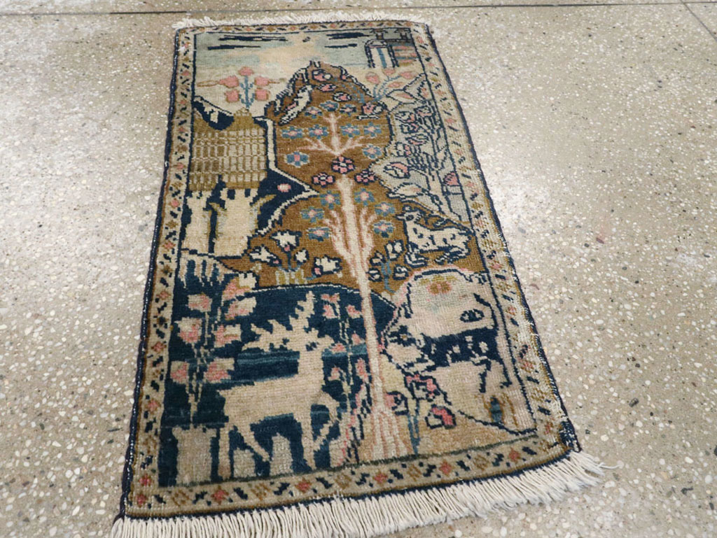 Vintage Persian Tabriz Pictorial Rug (Pair: 1 of 2), No.11831 - Galerie Shabab