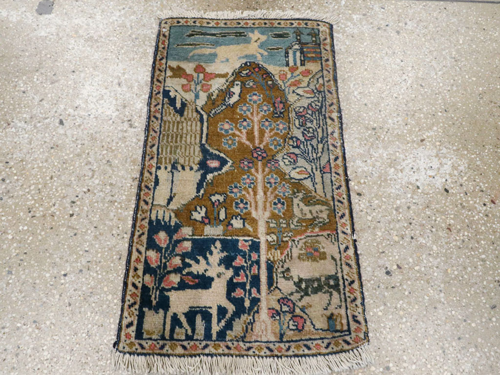 Vintage Persian Tabriz Pictorial Rug (Pair: 2 of 2), No.11832 - Galerie Shabab