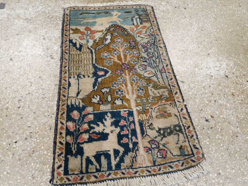 Vintage Persian Tabriz Pictorial Rug (Pair: 2 of 2), No.11832 - Galerie Shabab
