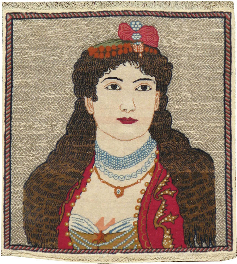 Vintage Persian Tabriz Pictorial Rug, No.11838 - Galerie Shabab