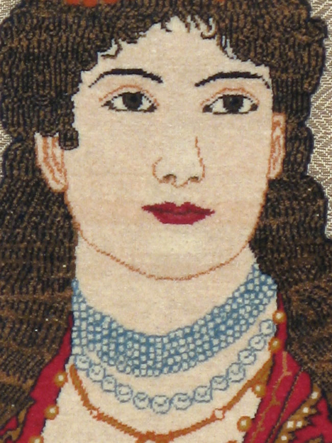 Vintage Persian Tabriz Pictorial Rug, No.11838 - Galerie Shabab