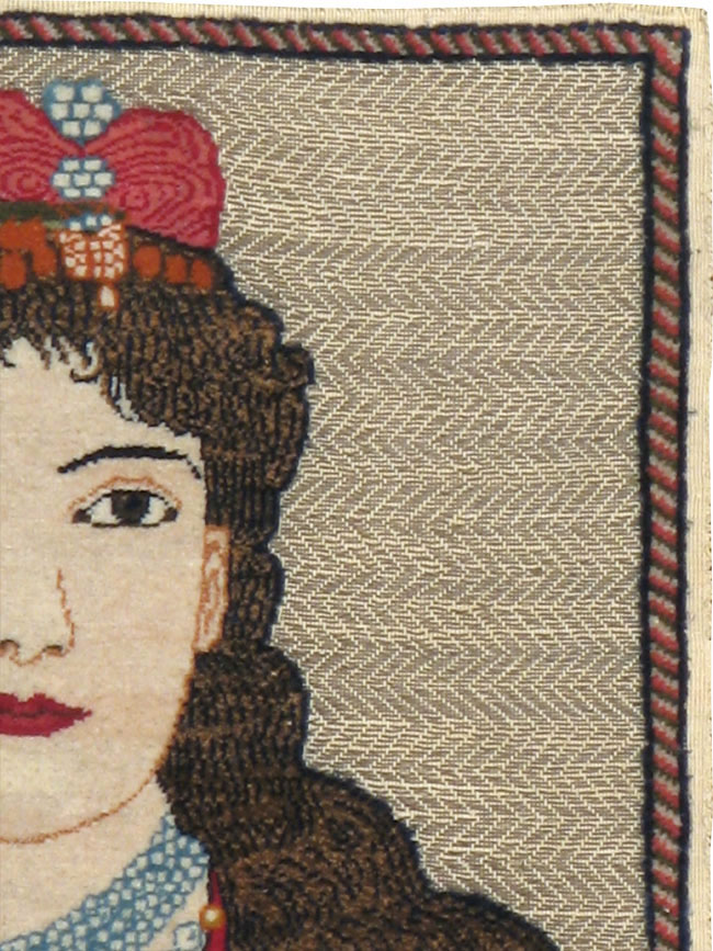 Vintage Persian Tabriz Pictorial Rug, No.11838 - Galerie Shabab