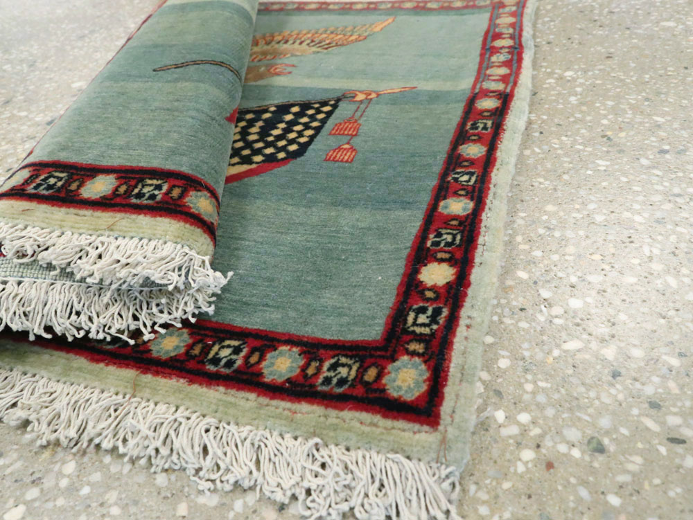 Antique Persian Tabriz Flag Pictorial Rug (Pair: 1 of 2), No.11839 - Galerie Shabab