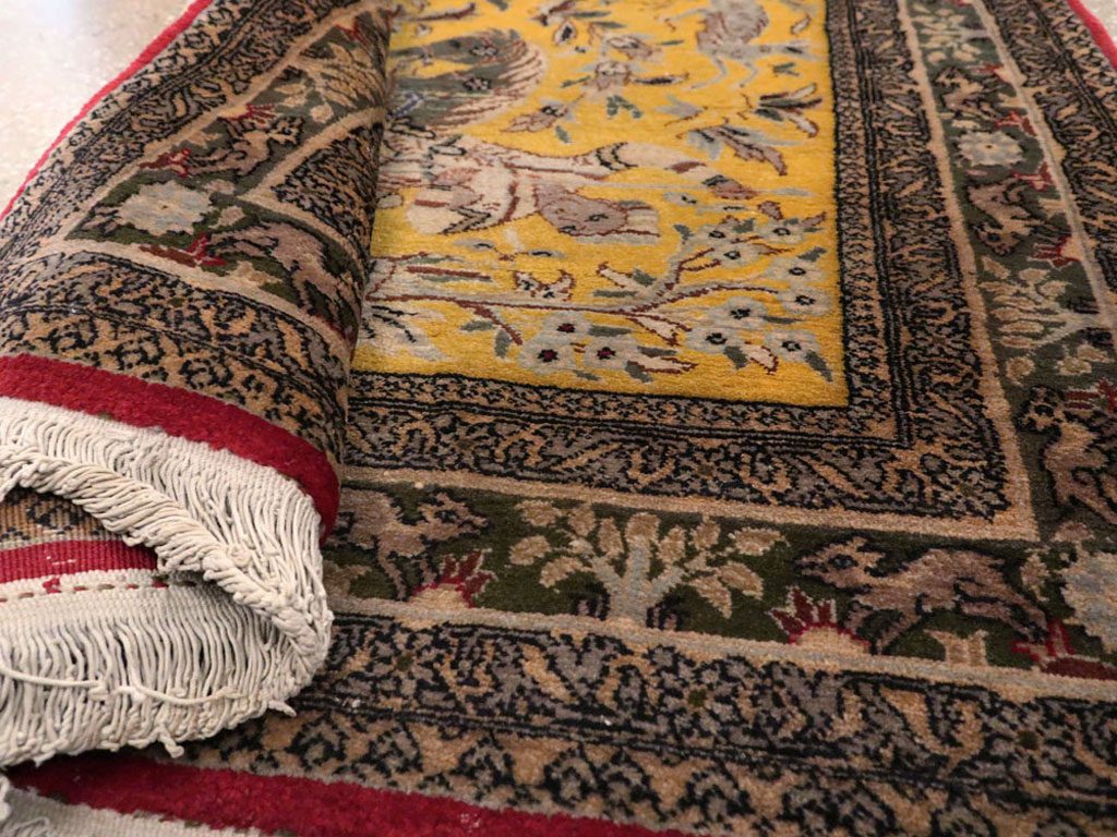 Antique Persian Tabriz Pictorial Rug, No.11841 - Galerie Shabab