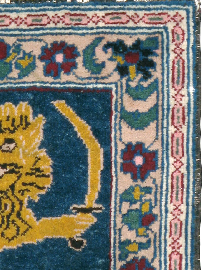 Vintage Persian Hamadan Pictorial Rug, No.11843 - Galerie Shabab