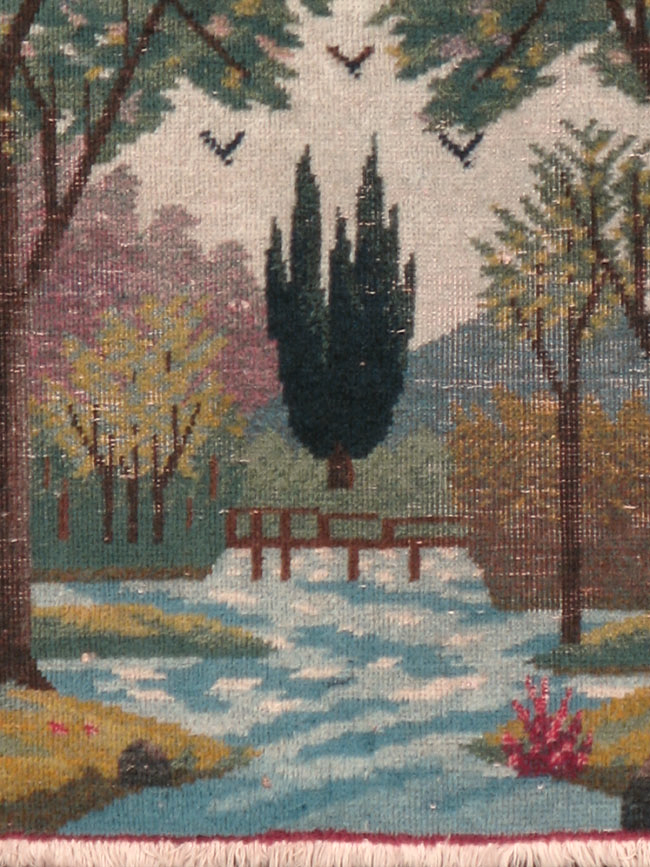 Vintage Persian Tabriz Pictorial Rug, No.11844 - Galerie Shabab