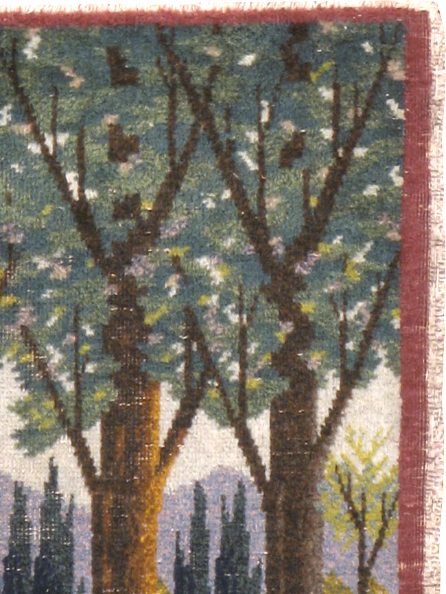 Vintage Persian Tabriz Pictorial Rug, No.11844 - Galerie Shabab