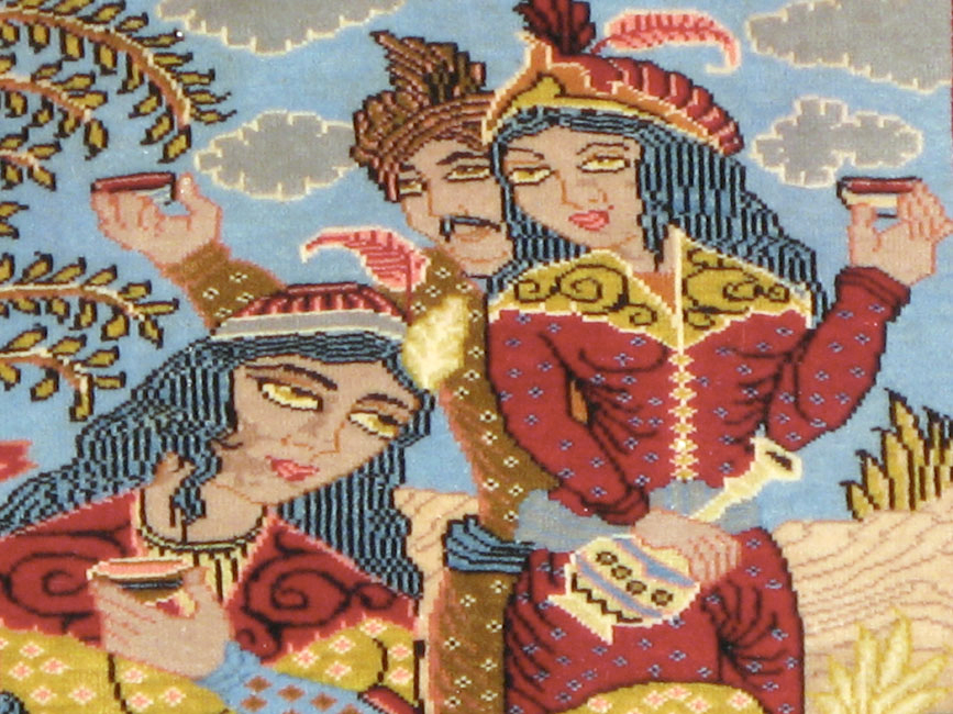 Vintage Persian Tabriz Pictorial Rug (Pair: 2 of 2), No.11846 - Galerie Shabab