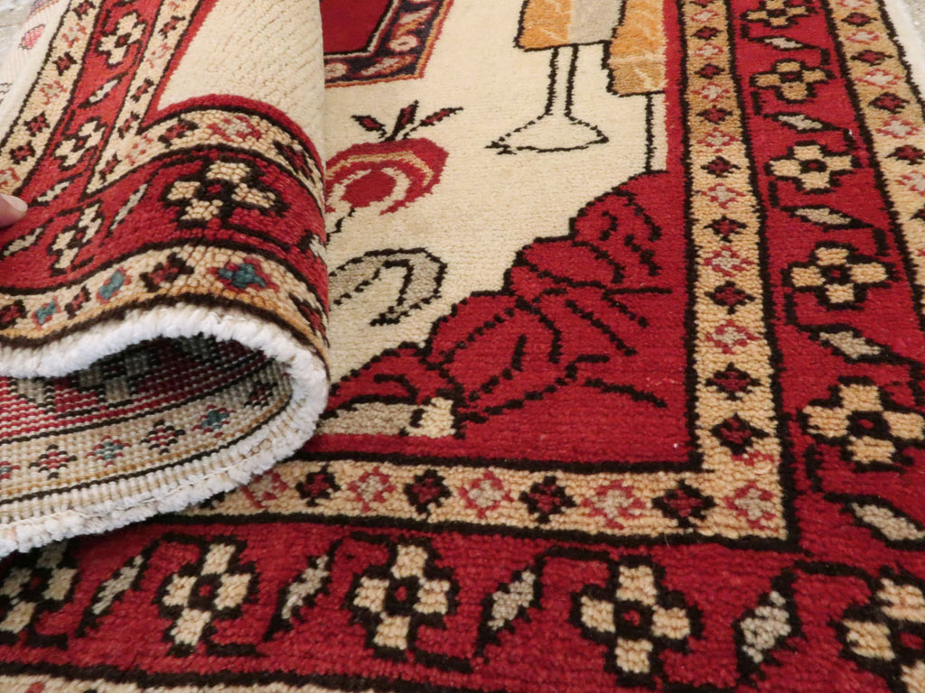 Vintage Persian Tabriz Pictorial Rug (Pair: 2 of 2), No.11850 - Galerie Shabab