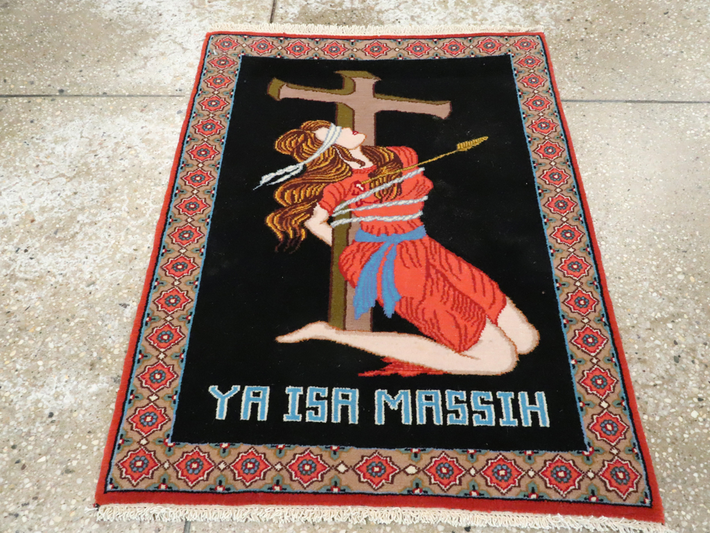 Vintage Persian Tabriz Pictorial Rug (Pair: 1 of 2), No.11853 - Galerie Shabab