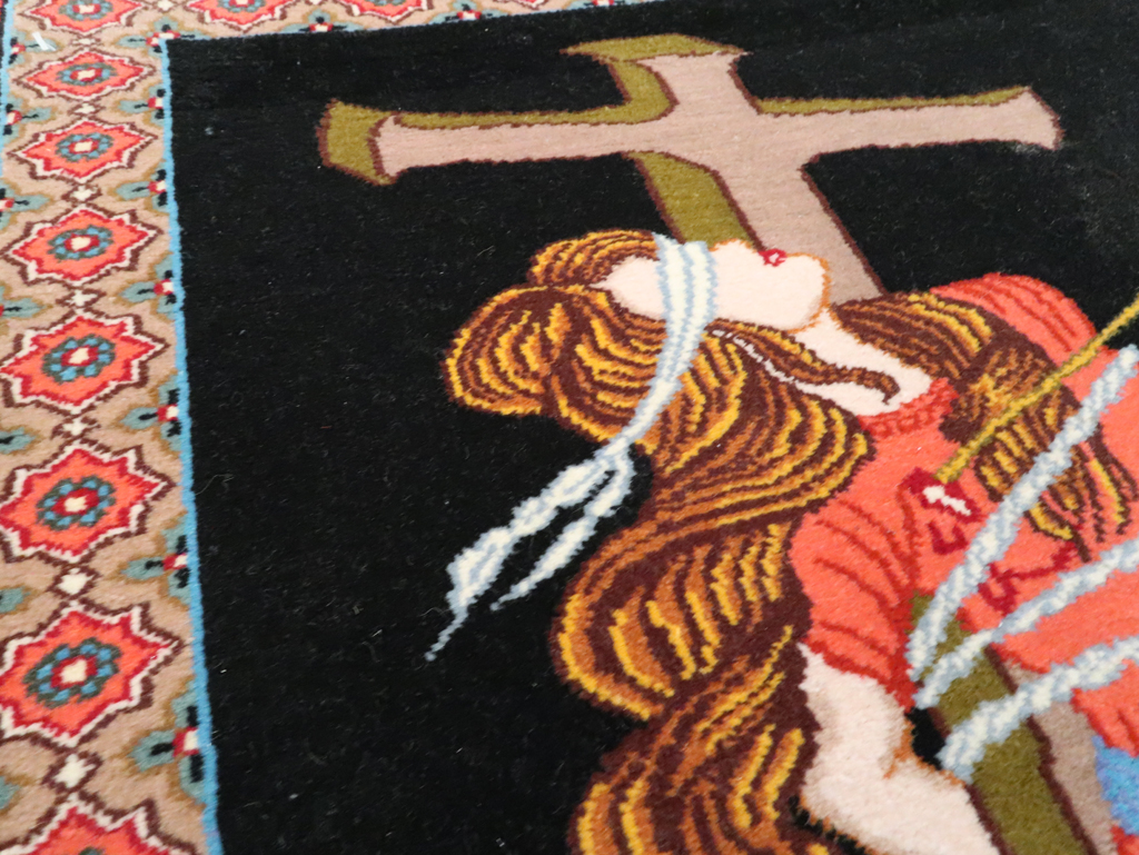 Vintage Persian Tabriz Pictorial Rug (Pair: 1 of 2), No.11853 - Galerie Shabab