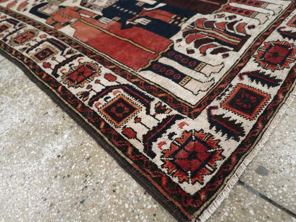 Vintage Persian Pictorial Bakhtiari Rug, No.11856 - Galerie Shabab
