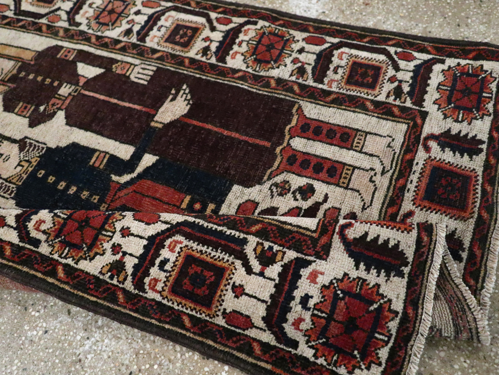 Vintage Persian Pictorial Bakhtiari Rug, No.11856 - Galerie Shabab