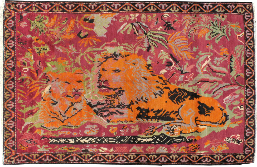 Antique Caucasian Karabagh Pictorial Rug, No.11857 - Galerie Shabab