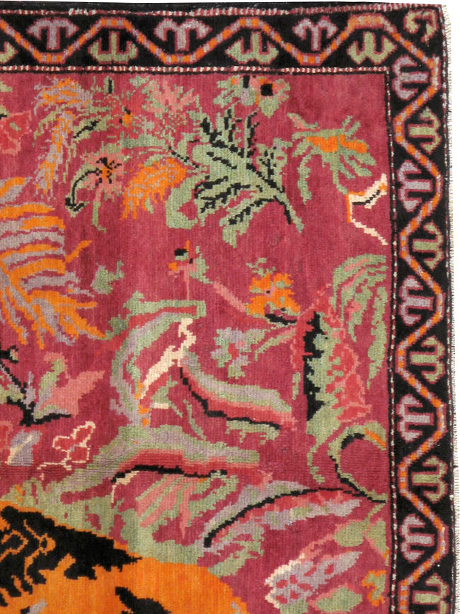 Antique Caucasian Karabagh Pictorial Rug, No.11857 - Galerie Shabab