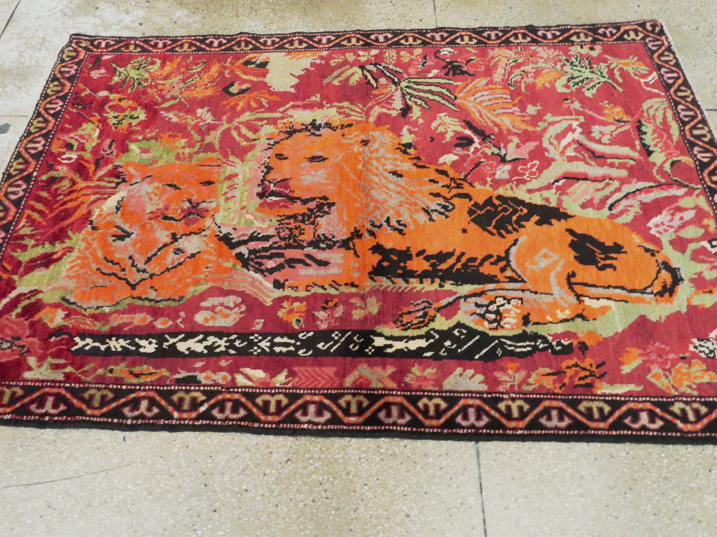 Antique Caucasian Karabagh Pictorial Rug, No.11857 - Galerie Shabab