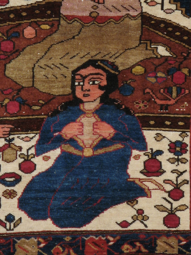 Vintage Persian Bakhtiari Pictorial Rug, No.11862 - Galerie Shabab