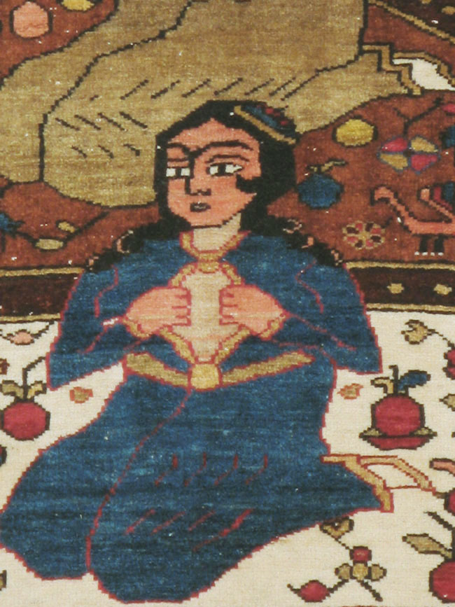 Vintage Persian Bakhtiari Pictorial Rug, No.11862 - Galerie Shabab
