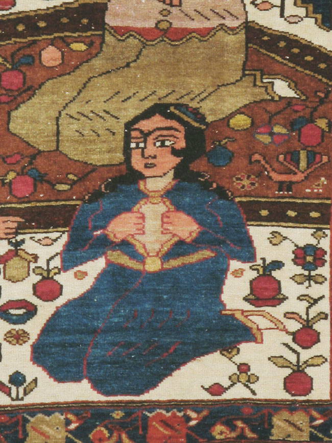 Vintage Persian Bakhtiari Pictorial Rug, No.11862 - Galerie Shabab