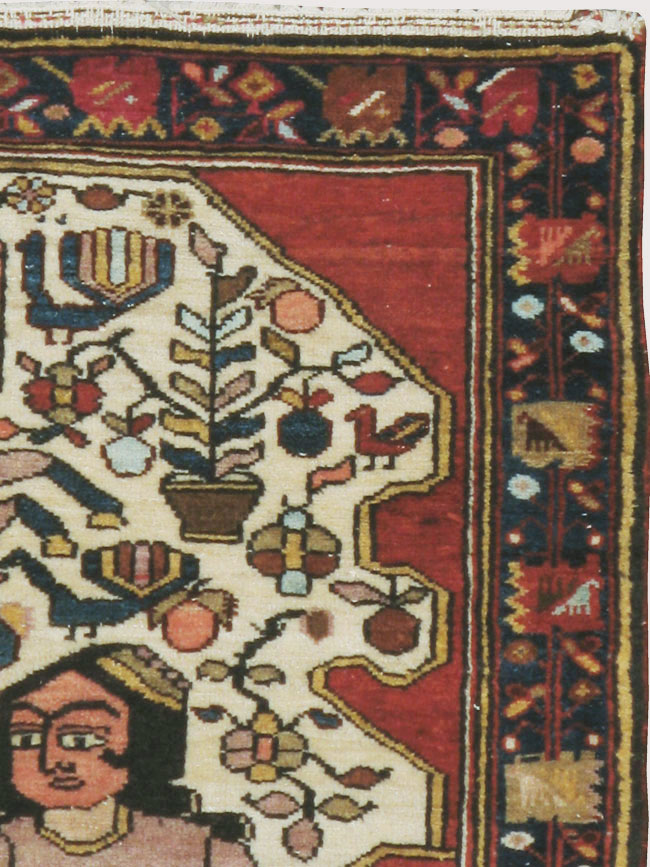 Vintage Persian Bakhtiari Pictorial Rug, No.11862 - Galerie Shabab