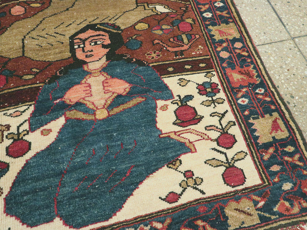 Vintage Persian Bakhtiari Pictorial Rug, No.11862 - Galerie Shabab
