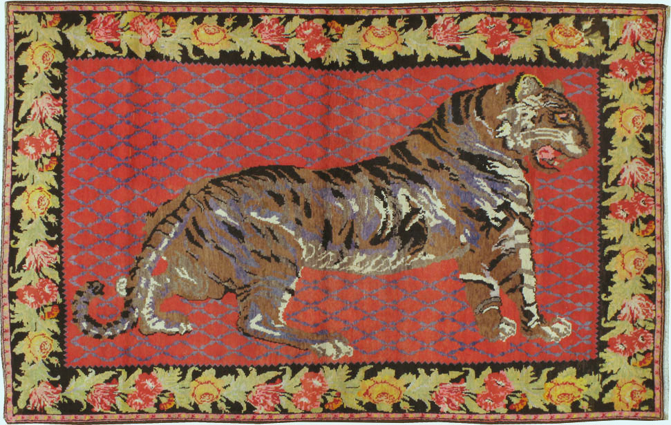 Antique Caucasian Karabagh Pictorial Rug, No.11863 - Galerie Shabab