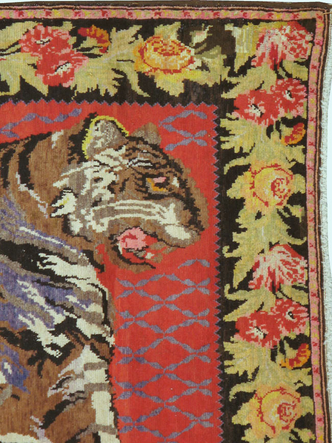 Antique Caucasian Karabagh Pictorial Rug, No.11863 - Galerie Shabab