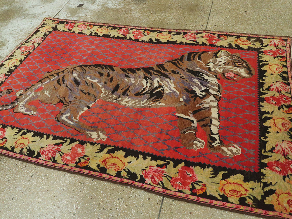 Antique Caucasian Karabagh Pictorial Rug, No.11863 - Galerie Shabab