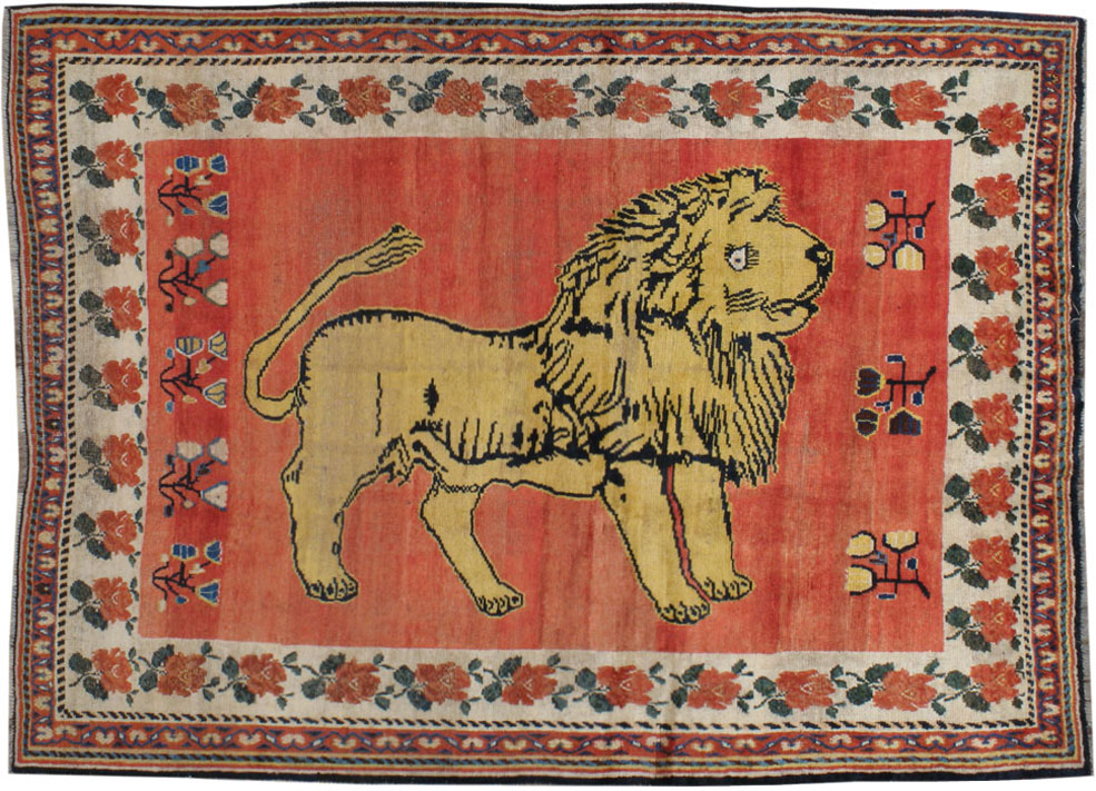 Antique Gabbeh Pictorial Rug, No.11866 - Galerie Shabab