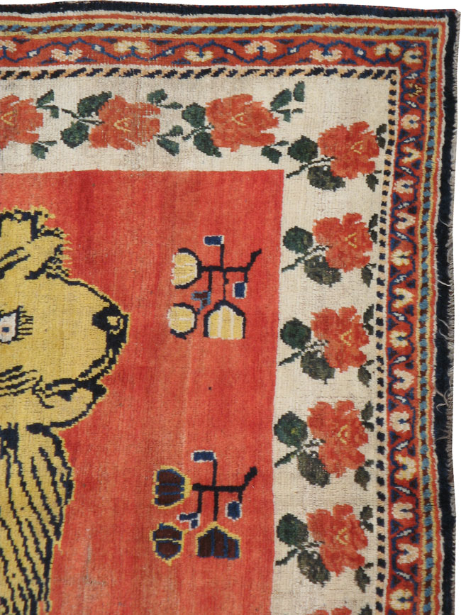Antique Gabbeh Pictorial Rug, No.11866 - Galerie Shabab