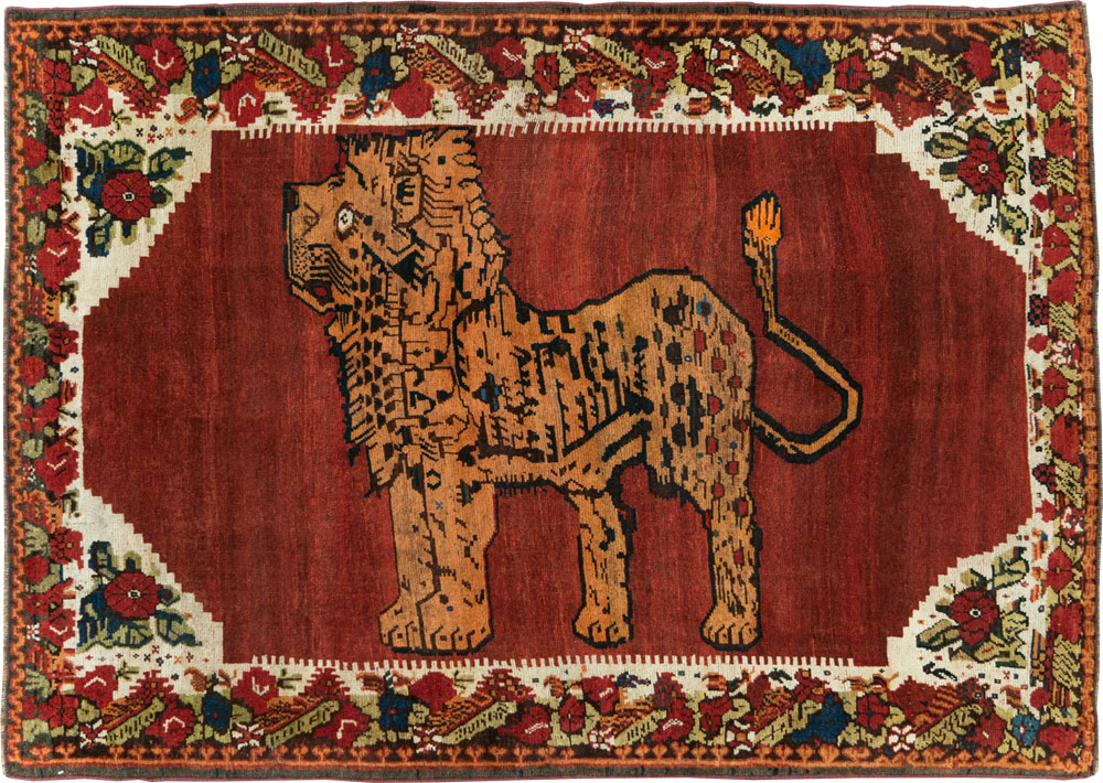 Antique Persian Gabbeh Pictorial Rug, No.11869 - Galerie Shabab