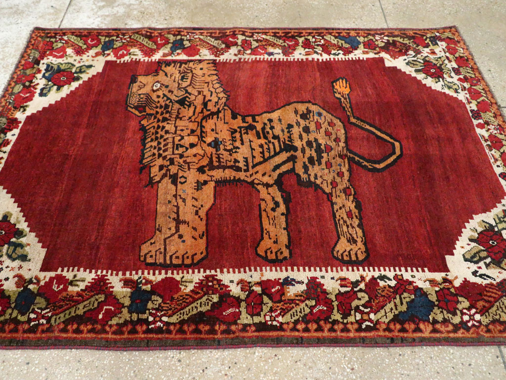 Antique Persian Gabbeh Pictorial Rug, No.11869 - Galerie Shabab