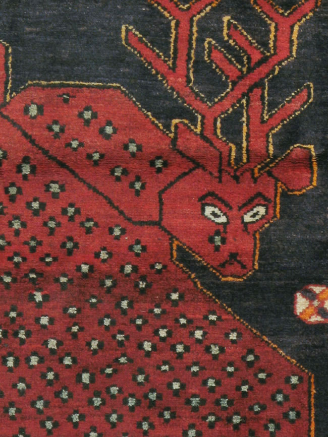 Vintage Persian Kurdish Pictorial Rug, No.11872 - Galerie Shabab
