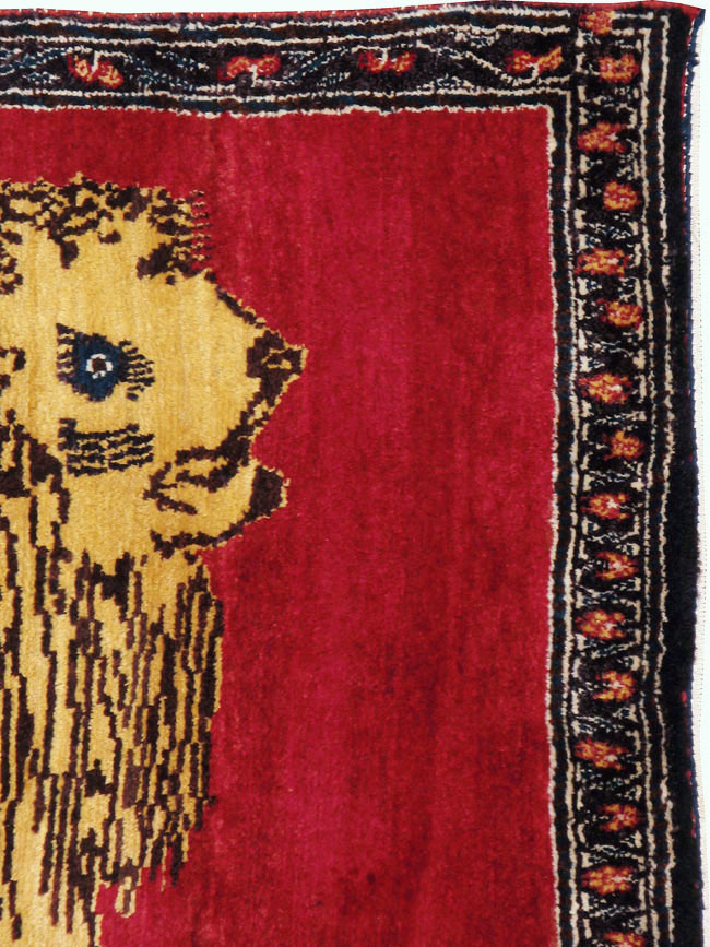 Vintage Persian Gabbeh Pictorial Rug, No.11876 - Galerie Shabab