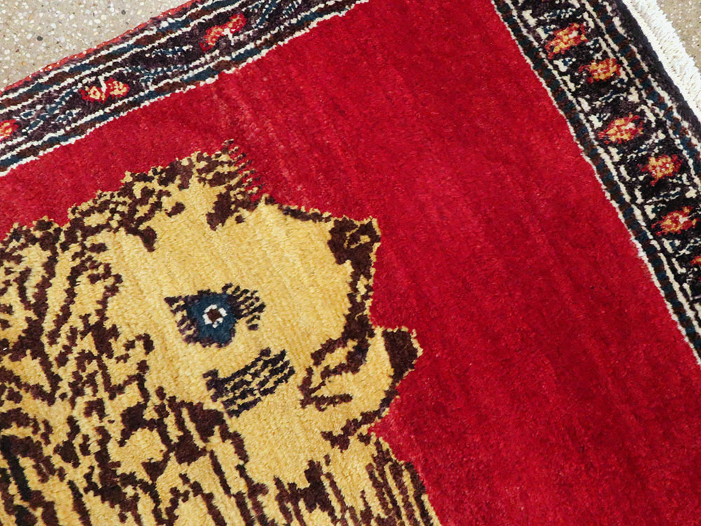 Vintage Persian Gabbeh Pictorial Rug, No.11876 - Galerie Shabab