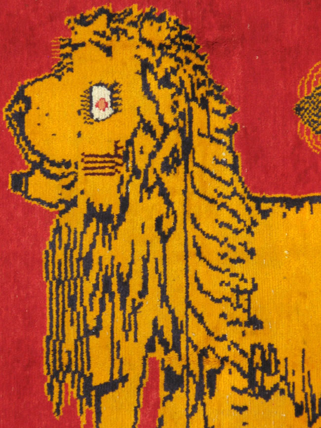 Vintage Persian Gabbeh Pictorial Rug, No.11882 - Galerie Shabab