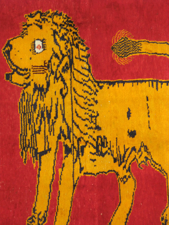 Vintage Persian Gabbeh Pictorial Rug, No.11882 - Galerie Shabab